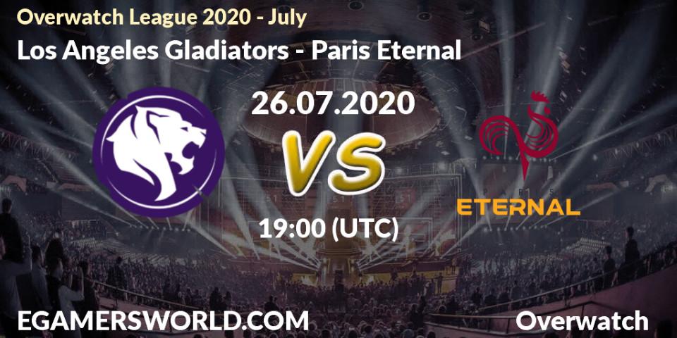 Los Angeles Gladiators - Paris Eternal: прогноз. 26.07.2020 at 19:00, Overwatch, Overwatch League 2020 - July