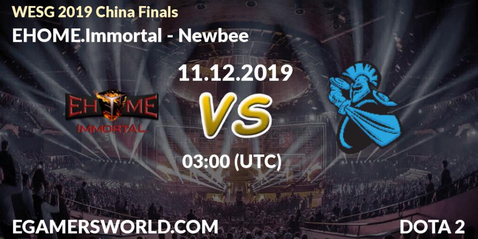 EHOME.Immortal - Newbee: прогноз. 11.12.2019 at 03:00, Dota 2, WESG 2019 China Finals