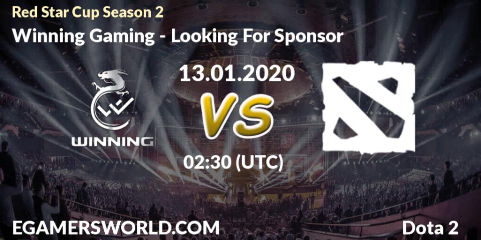 Winning Gaming - Looking For Sponsor: прогноз. 13.01.20, Dota 2, Red Star Cup Season 2