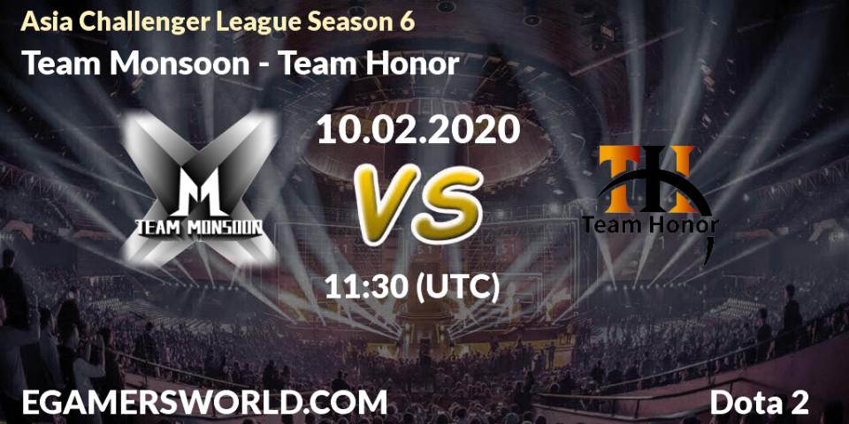 Team Monsoon - Team Honor: прогноз. 18.02.20, Dota 2, Asia Challenger League Season 6