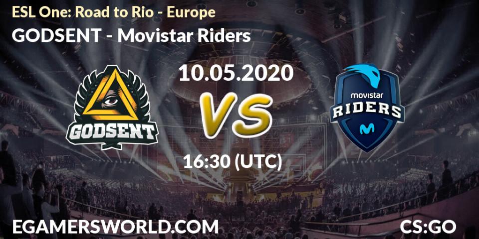GODSENT - Movistar Riders: прогноз. 10.05.2020 at 17:30, Counter-Strike (CS2), ESL One: Road to Rio - Europe