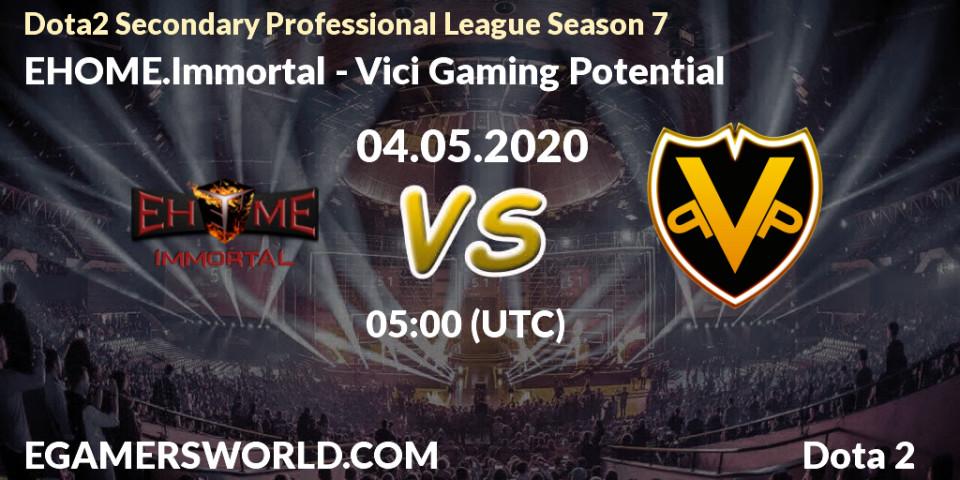 EHOME.Immortal - Vici Gaming Potential: прогноз. 04.05.2020 at 05:03, Dota 2, Dota2 Secondary Professional League 2020