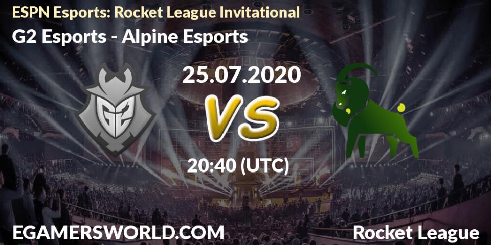 G2 Esports - Alpine Esports: прогноз. 25.07.2020 at 20:40, Rocket League, ESPN Esports: Rocket League Invitational