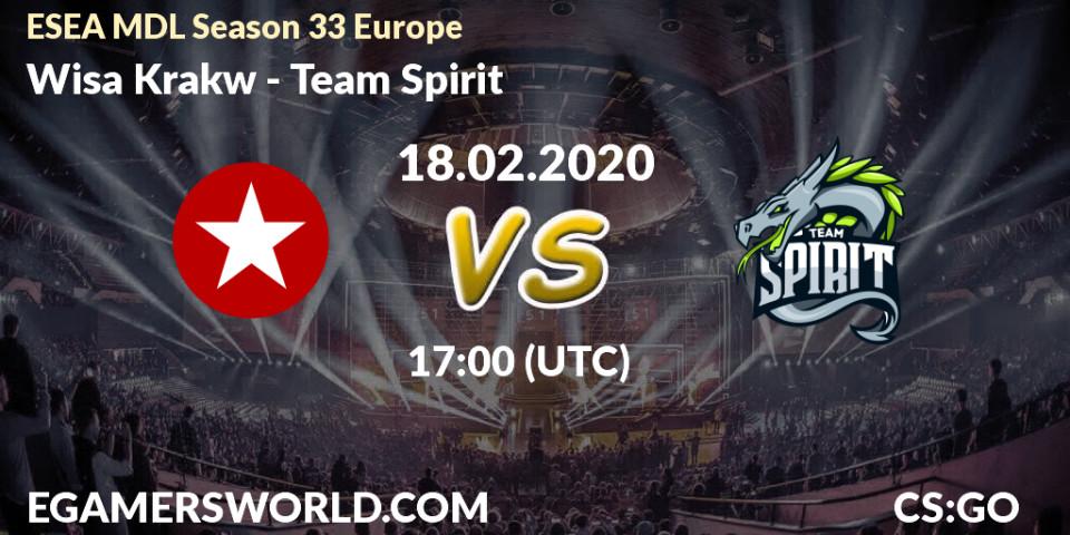 Wisła Kraków - Team Spirit: прогноз. 19.02.20, CS2 (CS:GO), ESEA MDL Season 33 Europe