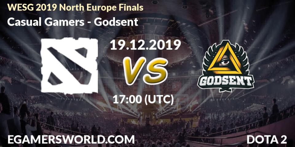 Casual Gamers - Godsent: прогноз. 19.12.19, Dota 2, WESG 2019 North Europe Finals