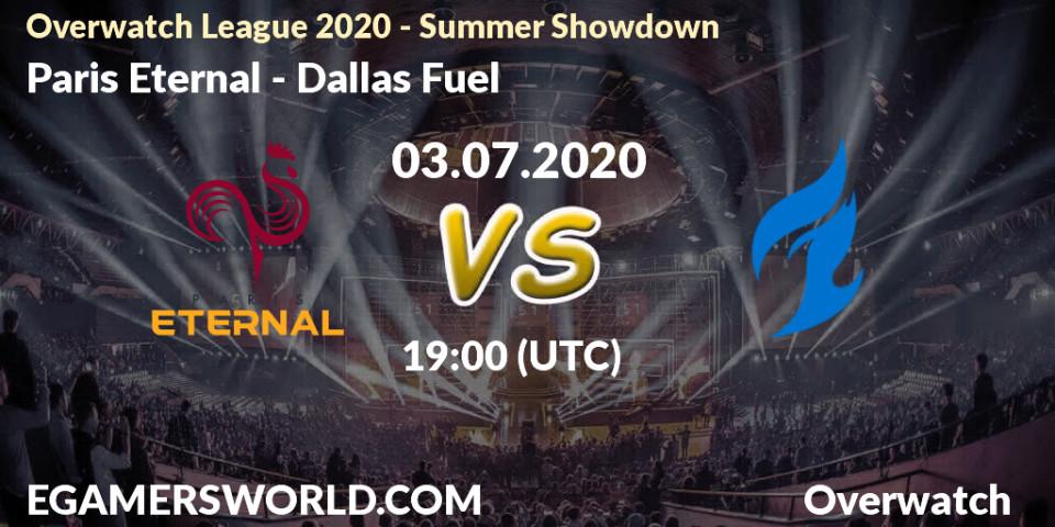 Paris Eternal - Dallas Fuel: прогноз. 03.07.2020 at 19:00, Overwatch, Overwatch League 2020 - Summer Showdown