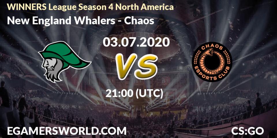 New England Whalers - Chaos: прогноз. 03.07.2020 at 21:10, Counter-Strike (CS2), WINNERS League Season 4 North America