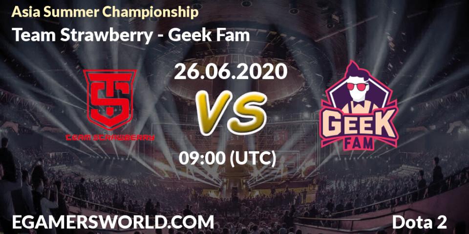 Team Strawberry - Geek Fam: прогноз. 26.06.20, Dota 2, Asia Summer Championship