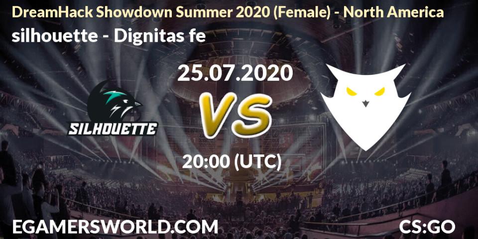 silhouette - Able White: прогноз. 25.07.2020 at 19:05, Counter-Strike (CS2), DreamHack Showdown Summer 2020 (Female) - North America