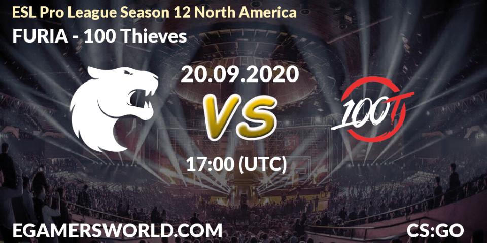 FURIA - 100 Thieves: прогноз. 20.09.20, CS2 (CS:GO), ESL Pro League Season 12 North America