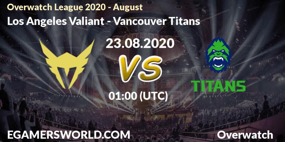 Los Angeles Valiant - Vancouver Titans: прогноз. 23.08.20, Overwatch, Overwatch League 2020 - August