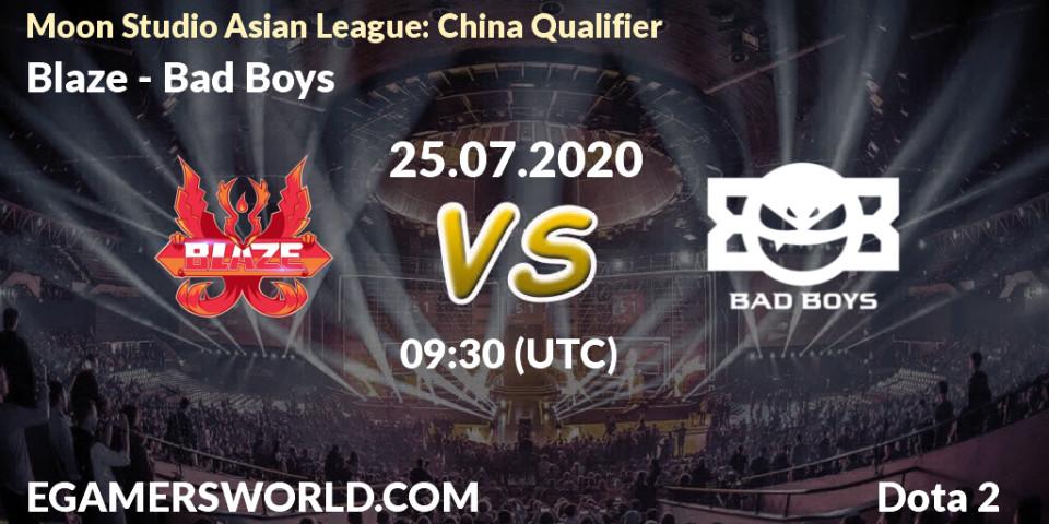Blaze - Bad Boys: прогноз. 25.07.2020 at 09:26, Dota 2, Moon Studio Asian League: China Qualifier