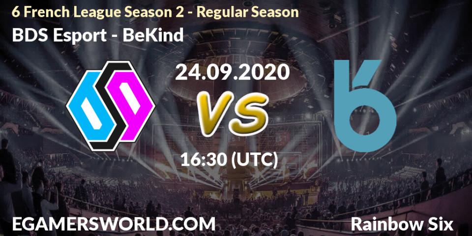 BDS Esport - BeKind: прогноз. 24.09.20, Rainbow Six, 6 French League Season 2 