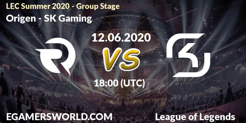 Origen - SK Gaming: прогноз. 12.06.2020 at 18:00, LoL, LEC Summer 2020 - Group Stage