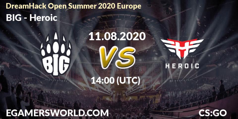 BIG - Heroic: прогноз. 11.08.2020 at 14:00, Counter-Strike (CS2), DreamHack Open Summer 2020 Europe