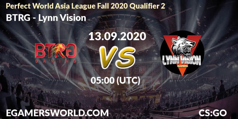 BTRG - Lynn Vision: прогноз. 13.09.20, CS2 (CS:GO), Perfect World Asia League Fall 2020 Qualifier 2