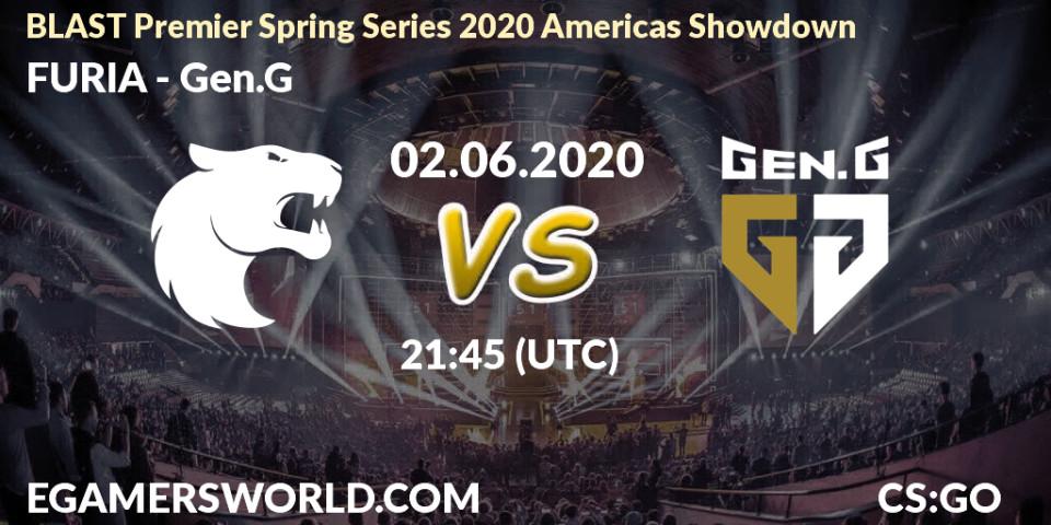 FURIA - Gen.G: прогноз. 02.06.2020 at 21:50, Counter-Strike (CS2), BLAST Premier Spring Series 2020 Americas Showdown 
