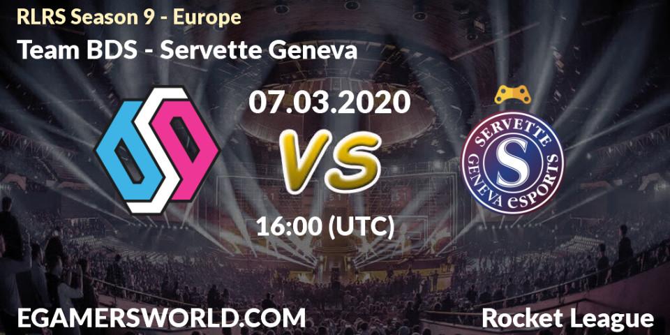 Team BDS - Servette Geneva: прогноз. 07.03.20, Rocket League, RLRS Season 9 - Europe