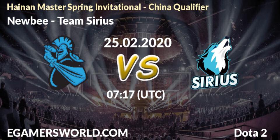 Newbee - Team Sirius: прогноз. 25.02.2020 at 07:17, Dota 2, Hainan Master Spring Invitational - China Qualifier