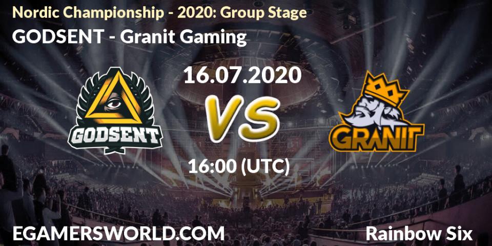 GODSENT - Granit Gaming: прогноз. 16.07.2020 at 16:00, Rainbow Six, Nordic Championship - 2020: Group Stage