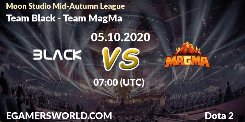 Team Black - Team MagMa: прогноз. 05.10.20, Dota 2, Moon Studio Mid-Autumn League