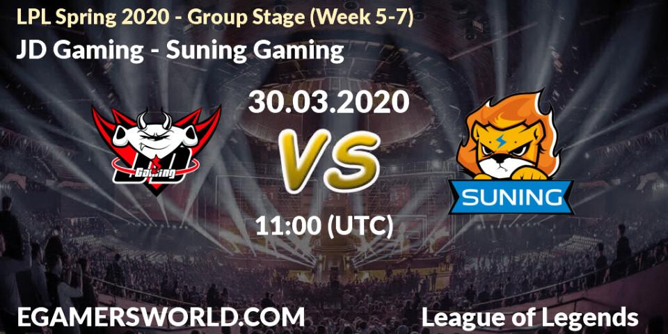 JD Gaming - Suning Gaming: прогноз. 30.03.2020 at 10:15, LoL, LPL Spring 2020 - Group Stage (Week 5-7)