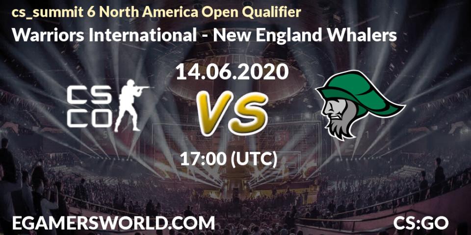 Warriors International - New England Whalers: прогноз. 14.06.20, CS2 (CS:GO), cs_summit 6 North America Open Qualifier