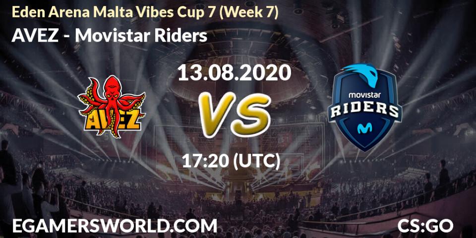 AVEZ - Movistar Riders: прогноз. 13.08.2020 at 17:20, Counter-Strike (CS2), Eden Arena Malta Vibes Cup 7 (Week 7)