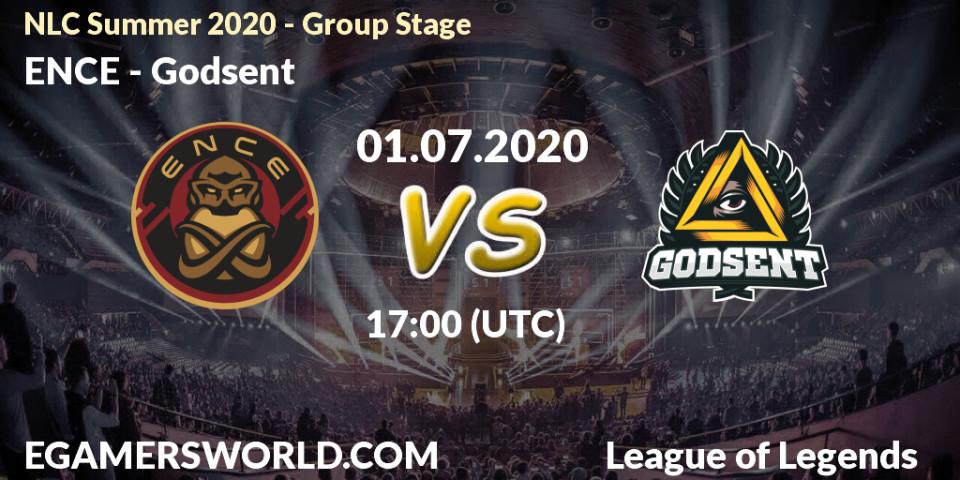 ENCE - Godsent: прогноз. 01.07.2020 at 17:00, LoL, NLC Summer 2020 - Group Stage