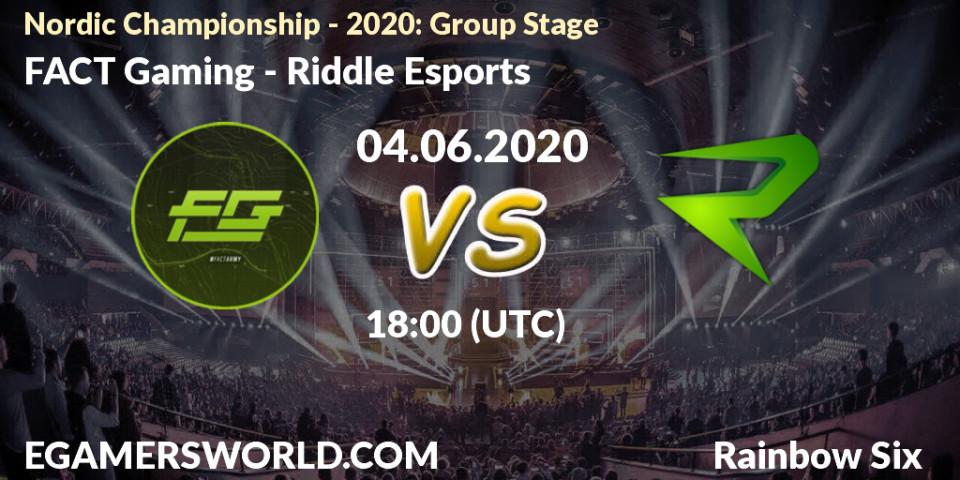 Ambush - Riddle Esports: прогноз. 04.06.2020 at 18:00, Rainbow Six, Nordic Championship - 2020: Group Stage