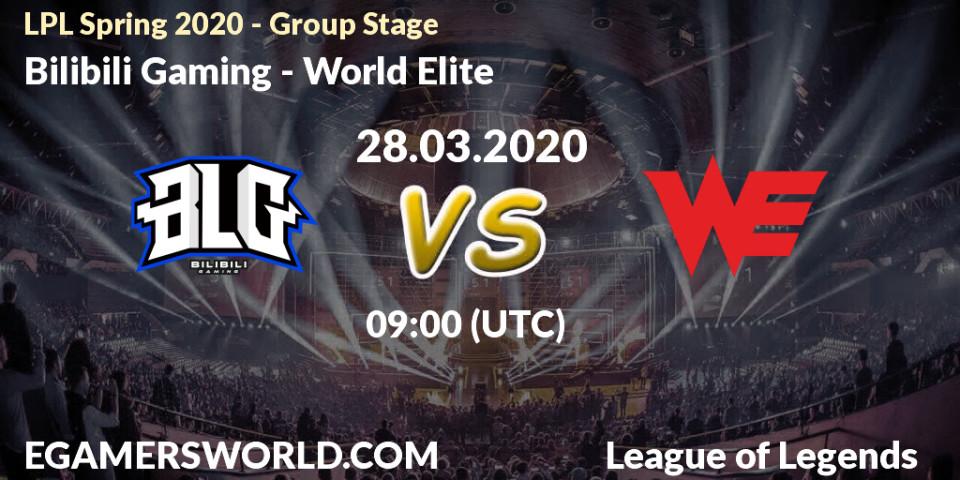 Bilibili Gaming - World Elite: прогноз. 28.03.20, LoL, LPL Spring 2020 - Group Stage (Week 1-4)