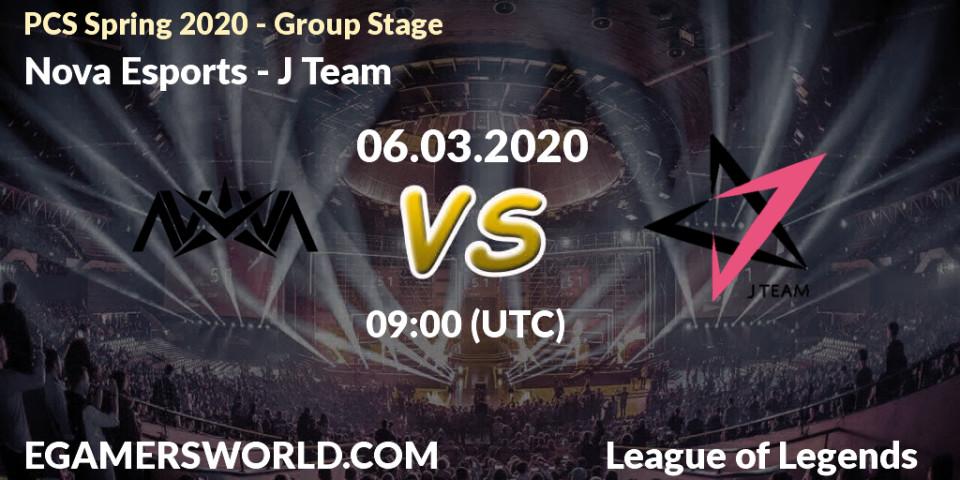 Nova Esports - J Team: прогноз. 06.03.2020 at 09:00, LoL, PCS Spring 2020 - Group Stage
