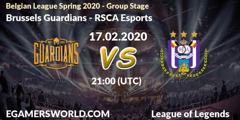Brussels Guardians - RSCA Esports: прогноз. 11.03.2020 at 21:00, LoL, Belgian League Spring 2020 - Group Stage