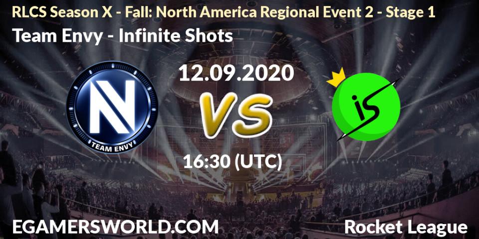 Team Envy - Infinite Shots: прогноз. 13.09.2020 at 16:30, Rocket League, RLCS Season X - Fall: North America Regional Event 2 - Stage 1