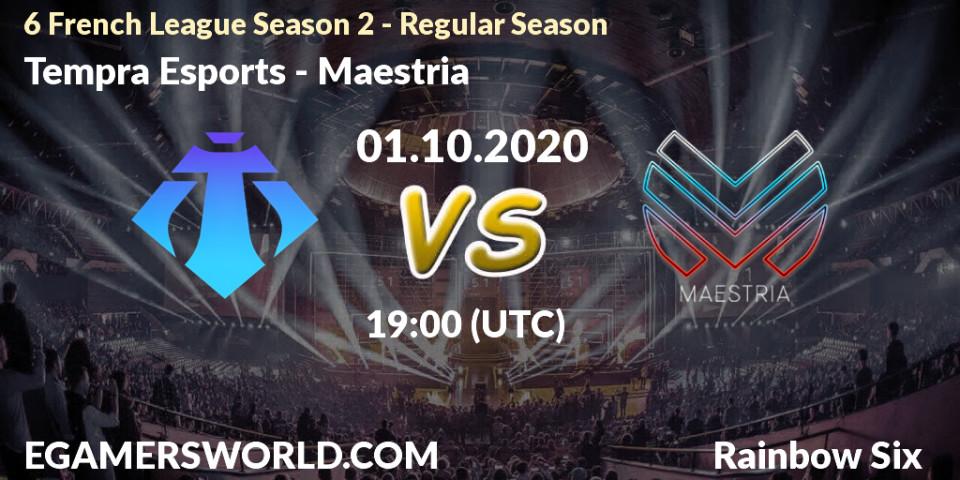 Tempra Esports - Maestria: прогноз. 01.10.20, Rainbow Six, 6 French League Season 2 