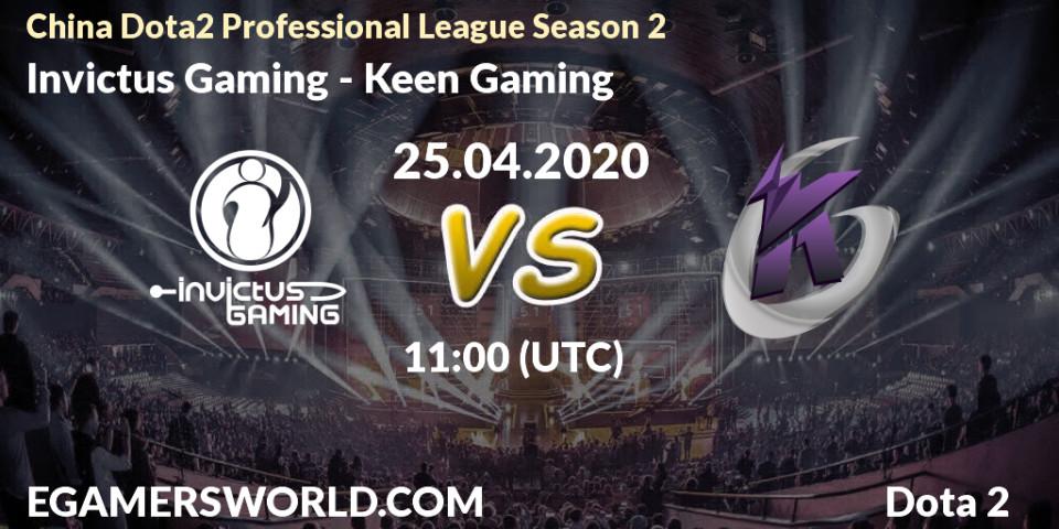 Invictus Gaming - Keen Gaming: прогноз. 25.04.20, Dota 2, China Dota2 Professional League Season 2