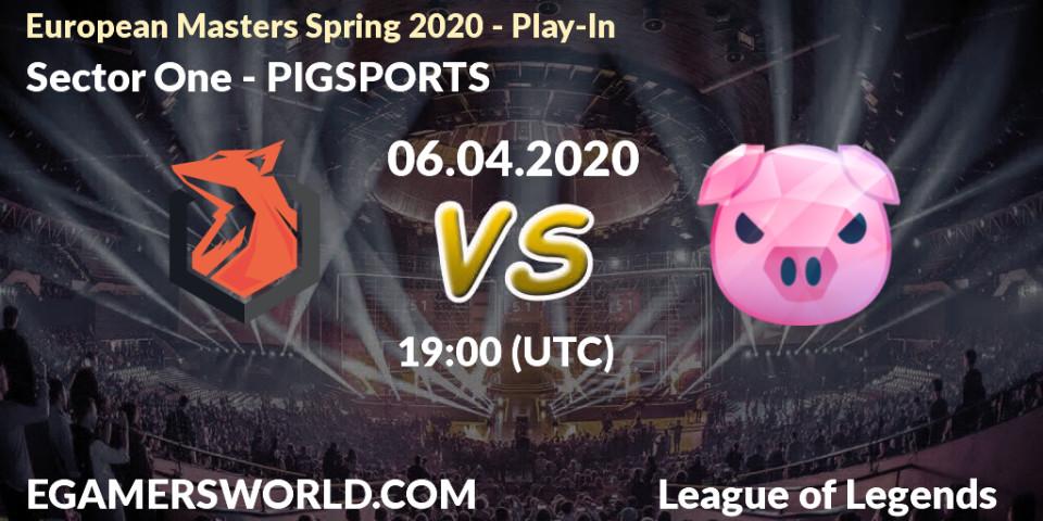 Sector One - PIGSPORTS: прогноз. 06.04.20, LoL, European Masters Spring 2020 - Play-In
