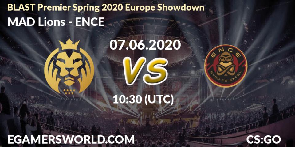 MAD Lions - ENCE: прогноз. 07.06.2020 at 10:30, Counter-Strike (CS2), BLAST Premier Spring 2020 Europe Showdown