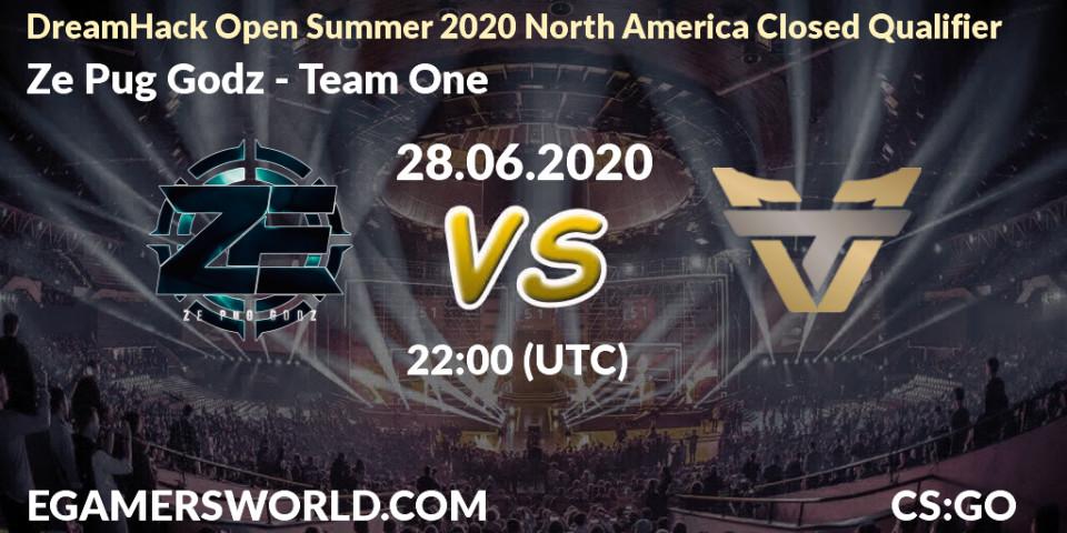 Ze Pug Godz - Team One: прогноз. 28.06.2020 at 22:00, Counter-Strike (CS2), DreamHack Open Summer 2020 North America Closed Qualifier