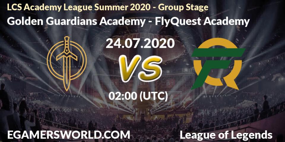 Golden Guardians Academy - FlyQuest Academy: прогноз. 24.07.20, LoL, LCS Academy League Summer 2020 - Group Stage