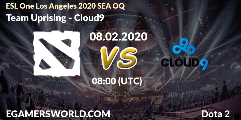 Team Uprising - Cloud9: прогноз. 08.02.20, Dota 2, ESL One Los Angeles 2020 SEA OQ