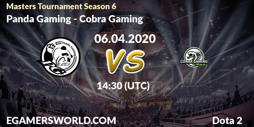 Panda Gaming - Cobra Gaming: прогноз. 07.04.2020 at 13:30, Dota 2, Masters Tournament Season 6