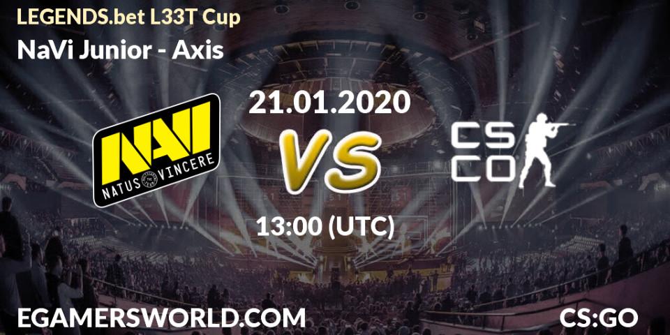 NaVi Junior - Axis: прогноз. 21.01.2020 at 13:00, Counter-Strike (CS2), LEGENDS.bet L33T Cup