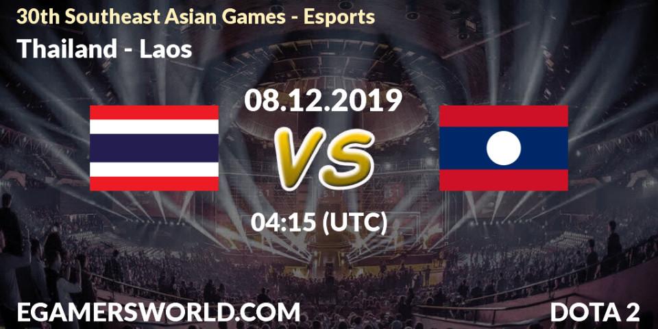 Thailand - Laos: прогноз. 08.12.19, Dota 2, 30th Southeast Asian Games - Esports