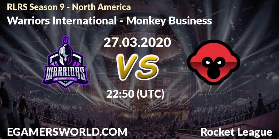 Warriors International - Monkey Business: прогноз. 27.03.20, Rocket League, RLRS Season 9 - North America