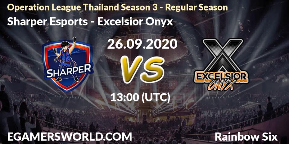 Sharper Esports - Excelsior Onyx: прогноз. 26.09.2020 at 13:00, Rainbow Six, Operation League Thailand Season 3 - Regular Season