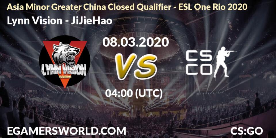 Lynn Vision - JiJieHao: прогноз. 08.03.2020 at 04:00, Counter-Strike (CS2), Asia Minor Greater China Closed Qualifier - ESL One Rio 2020