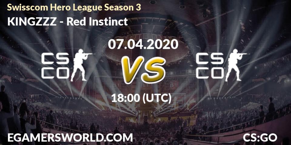 KINGZZZ - Red Instinct: прогноз. 07.04.2020 at 18:40, Counter-Strike (CS2), Swisscom Hero League Season 3