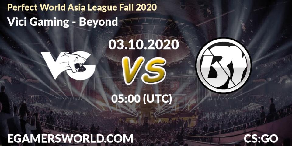 Vici Gaming - Beyond: прогноз. 03.10.2020 at 05:00, Counter-Strike (CS2), Perfect World Asia League Fall 2020