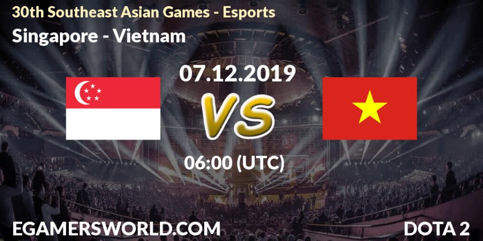 Singapore - Vietnam: прогноз. 07.12.2019 at 09:00, Dota 2, 30th Southeast Asian Games - Esports